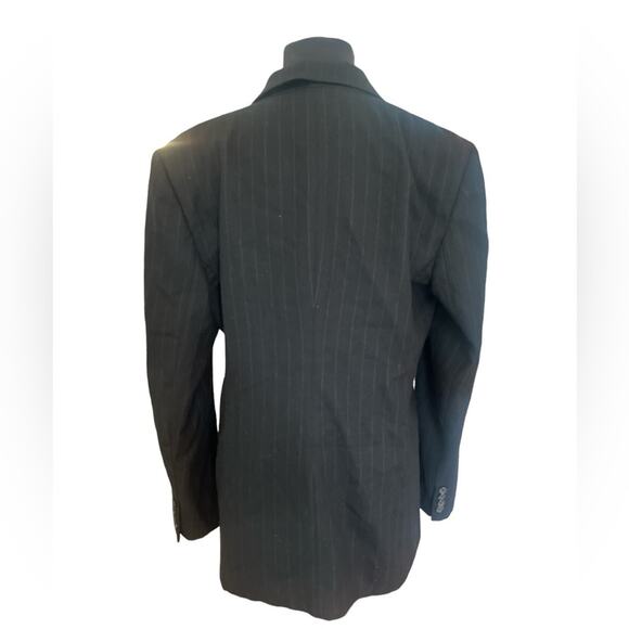 Lauren Ralph Lauren Wool Classic Pinstripe Academia Two Button Office Blazer - Picture 3 of 5